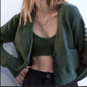 Zara Cardigan bralette set - navy